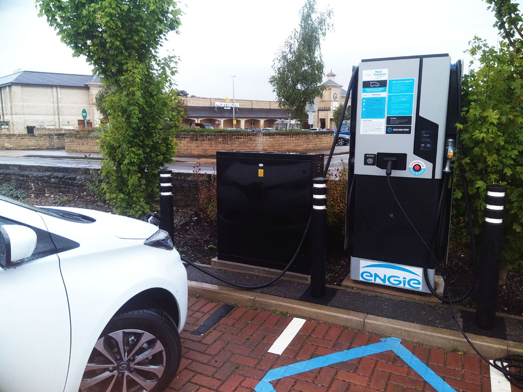 Engie charging point at the Cluster of Nuts car park, Wetherby